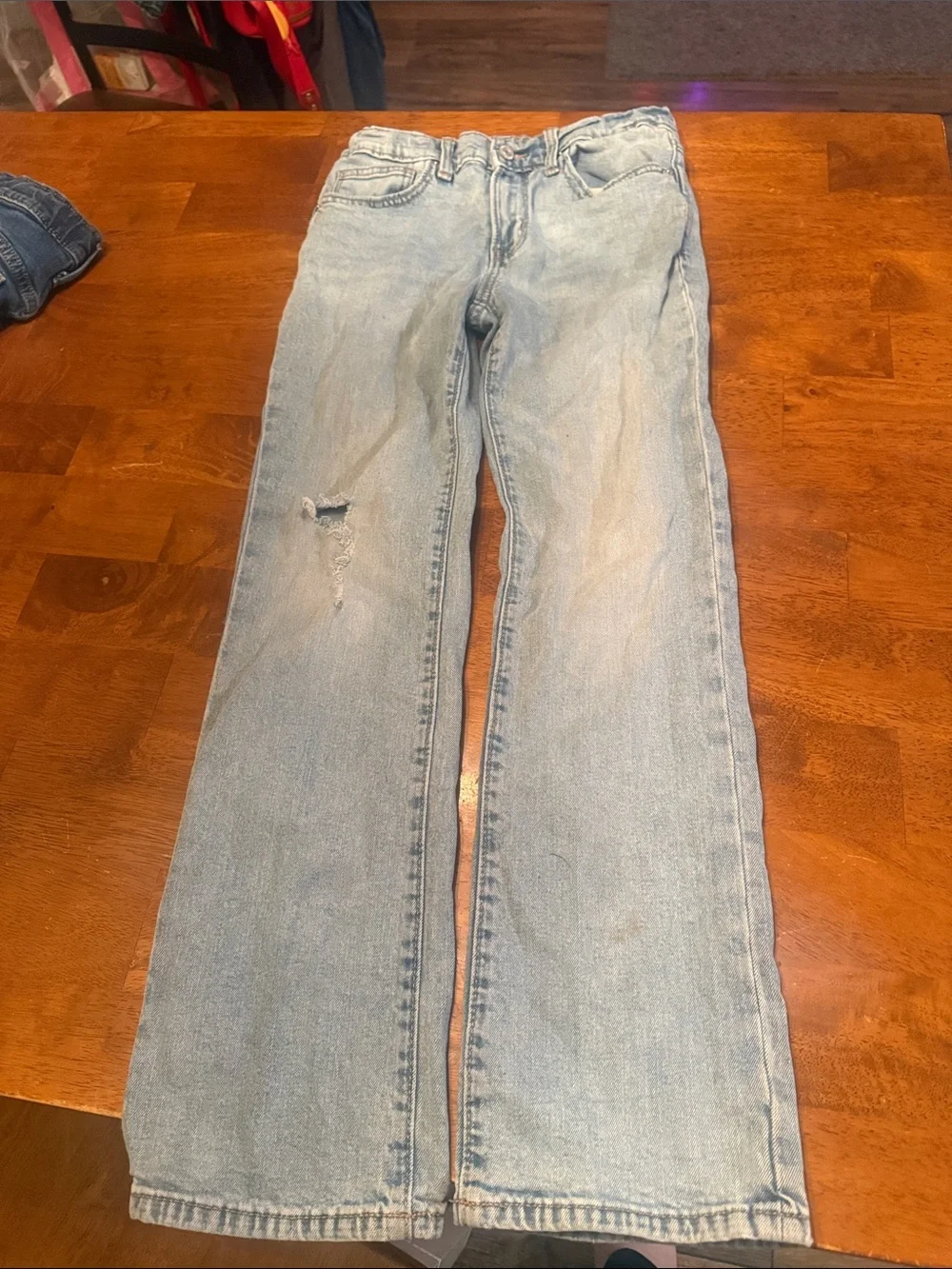 Light Blue boys boot cut jeans.